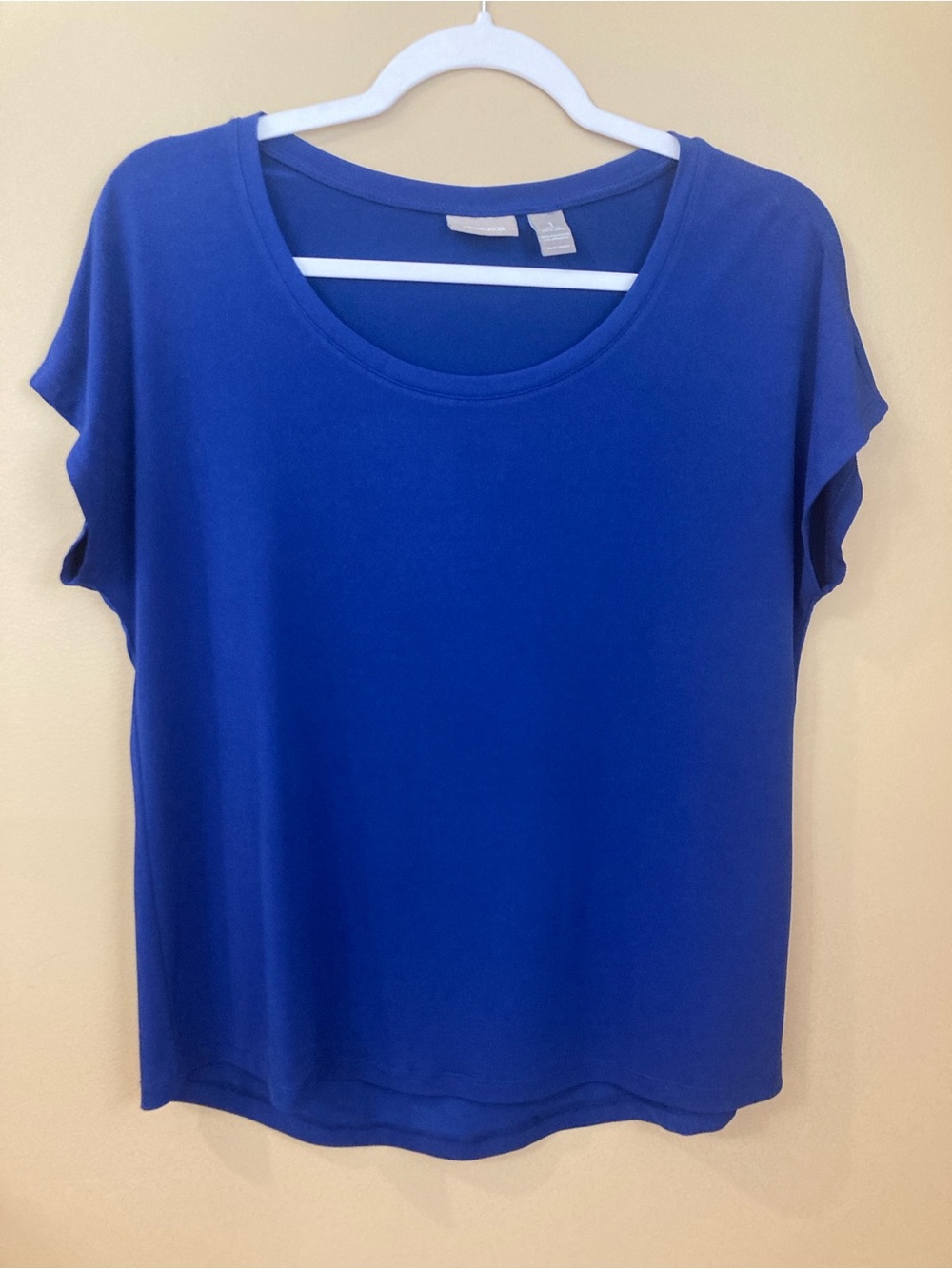 Chico’s Cap Sleeve Top Size 1 (6-8) in Cobalt Blue